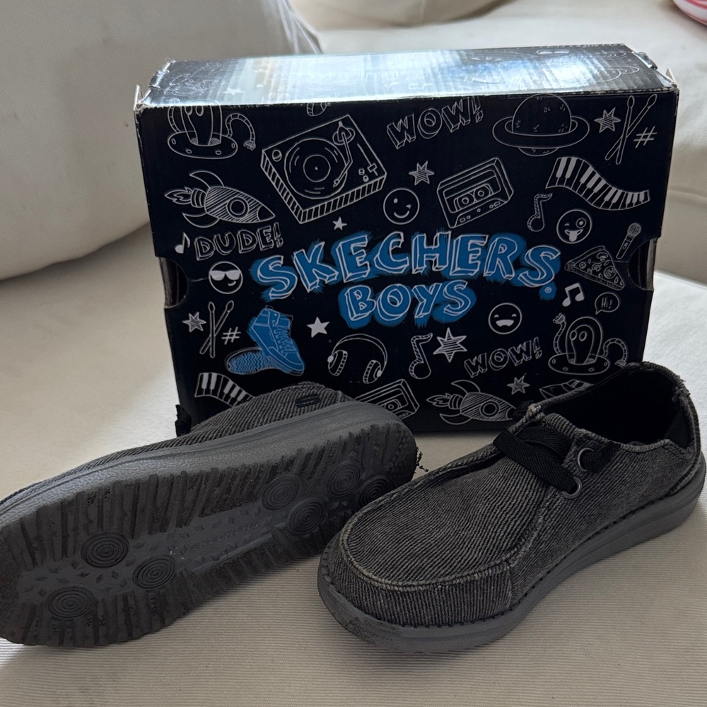 Skechers Boys Black Raymon Shoes